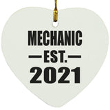 Mechanic Established EST. 2021 - Heart Ornament