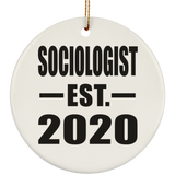 Sociologist Established EST. 2020 - Circle Ornament