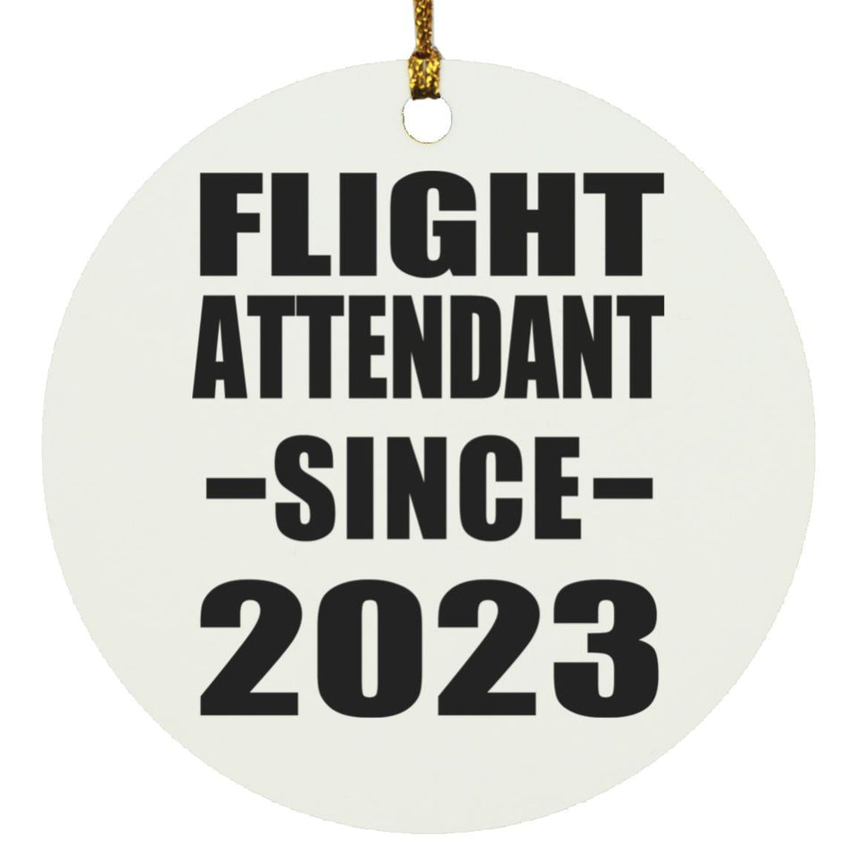 Flight Attendant Since 2023 - Circle Ornament