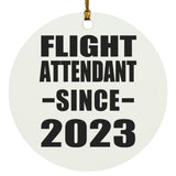 Flight Attendant Since 2023 - Circle Ornament