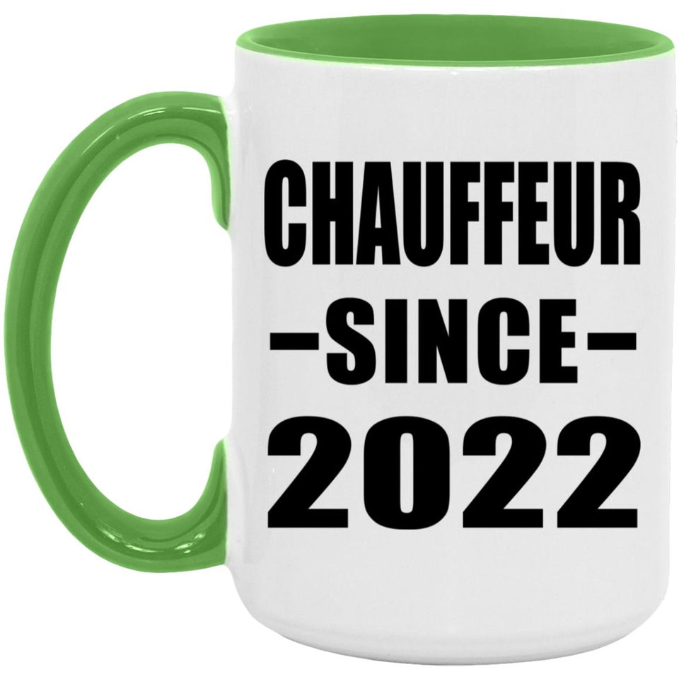 Chauffeur Since 2022 - 15oz Accent Mug Green
