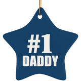 Number One #1 Daddy - Star Ornament