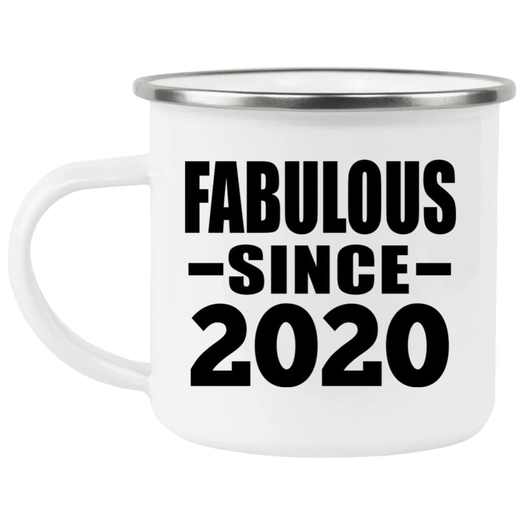 4th Birthday Fabulous Since 2020 - 12oz Camping Mug