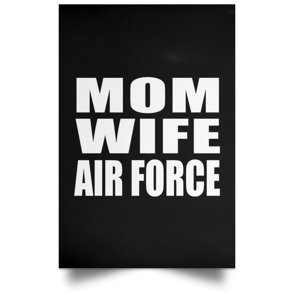 Mom Wife Air Force - Poster Portrait