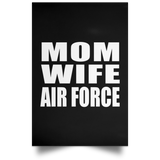 Mom Wife Air Force - Poster Portrait