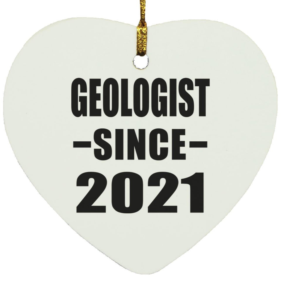 Geologist Since 2021 - Heart Ornament