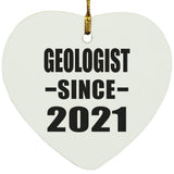 Geologist Since 2021 - Heart Ornament