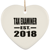 Tax Examiner Established EST. 2018 - Heart Ornament
