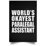 World's Okayest Paralegal Assistant - Poster Portrait