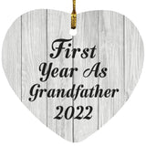 First Year As Grandfather 2022 - Heart Ornament F