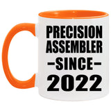 Precision Assembler Since 2022 - 11oz Accent Mug Orange
