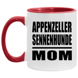 Appenzeller Sennenhunde Mom - 11oz Accent Mug Red