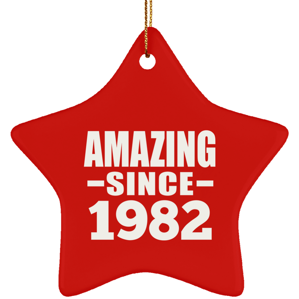 42nd Birthday Amazing Since 1982 - Star Ornament