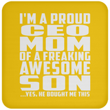 Proud CEO Mom Of Awesome Son - Drink Coaster