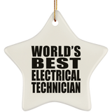 World's Best Electrical Technician - Star Ornament