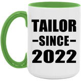 Tailor Since 2022 - 15oz Accent Mug Green
