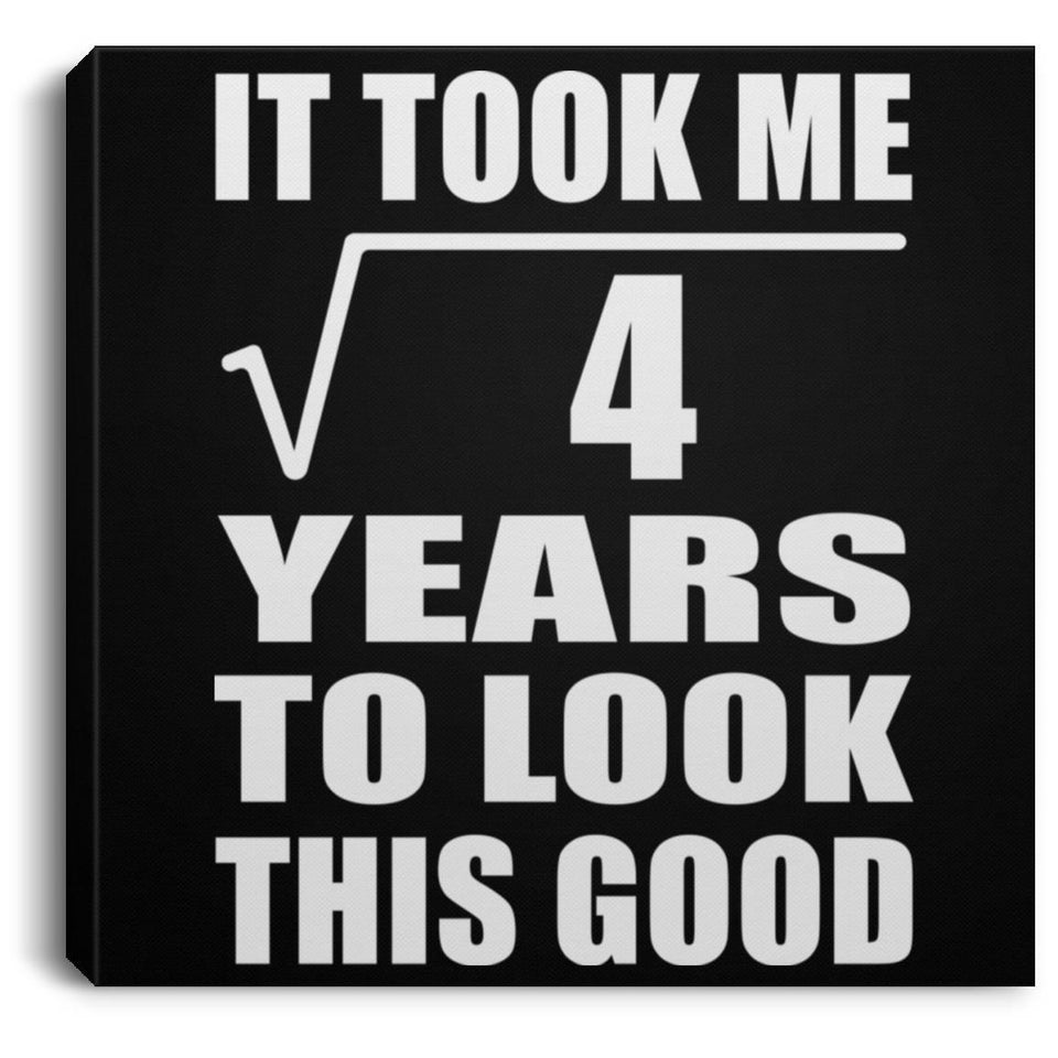 2nd Birthday Took Square Root of 4 Years To Look Good - Canvas Square