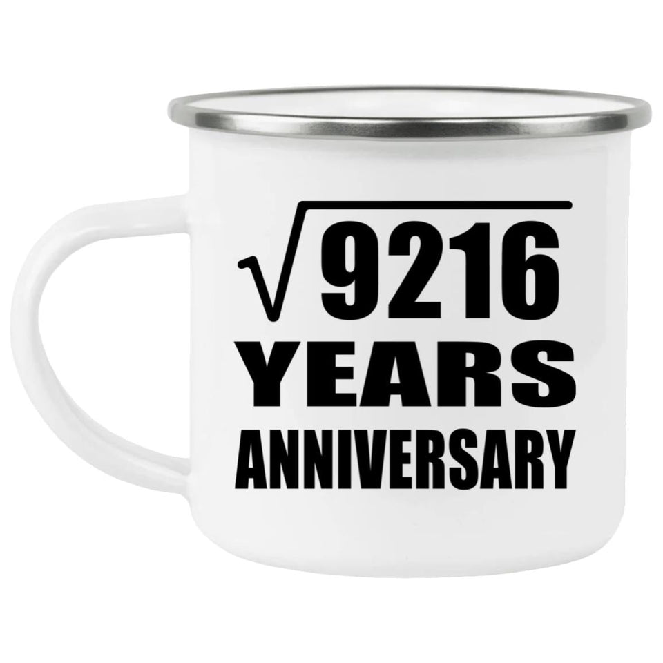 96th Anniversary Square Root of 9216 Years Anniversary - 12oz Camping Mug