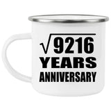 96th Anniversary Square Root of 9216 Years Anniversary - 12oz Camping Mug