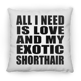All I Need Is Love And My Exotic Shorthair - Throw Pillow