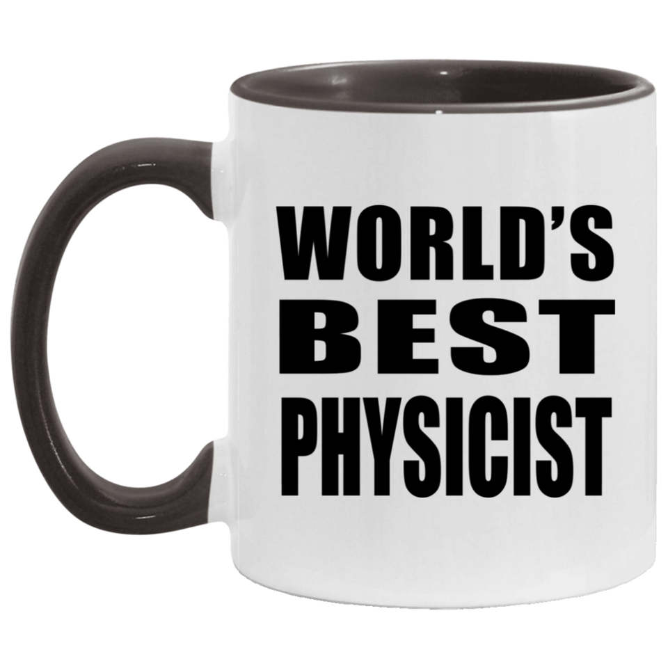 World's Best Physicist - 11oz Accent Mug Black