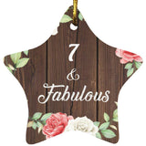 7th Birthday 7 & Fabulous - Star Ornament A