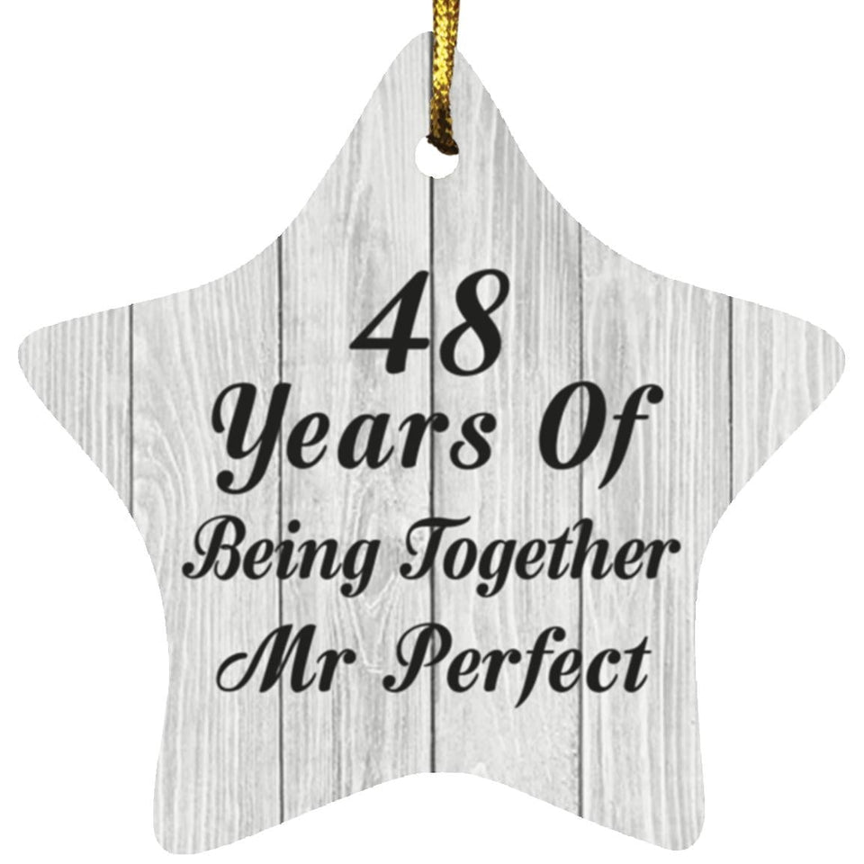 48th Anniversary 48 Years Of Being Mr Perfect - Star Ornament F