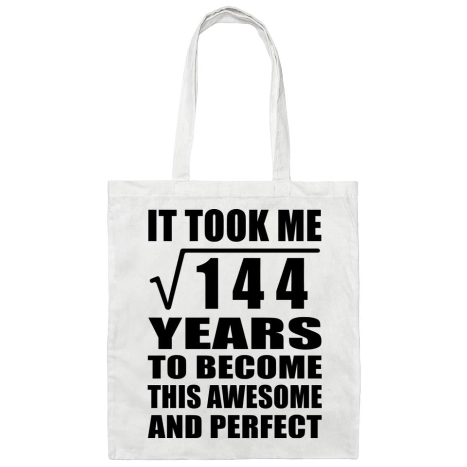 12th Birthday Took Square Root of 144 Years To Awesome - Tote Bag White