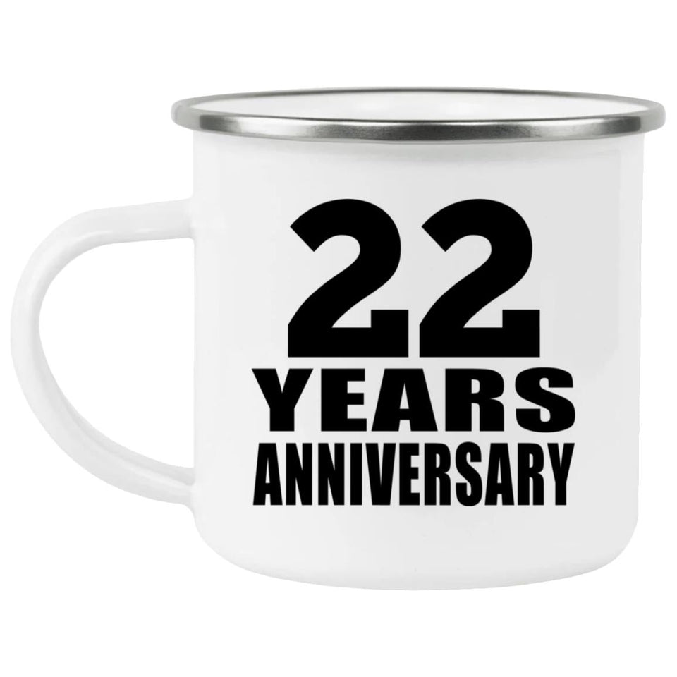22nd Anniversary 22 Years - 12oz Camping Mug