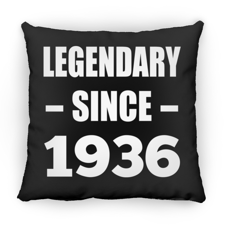 88th Birthday Legendary Since 1936 - Throw Pillow Black