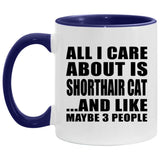 All I Care About Is Shorthair Cat - 11oz Accent Mug Purple
