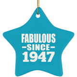 77th Birthday Fabulous Since 1947 - Star Ornament