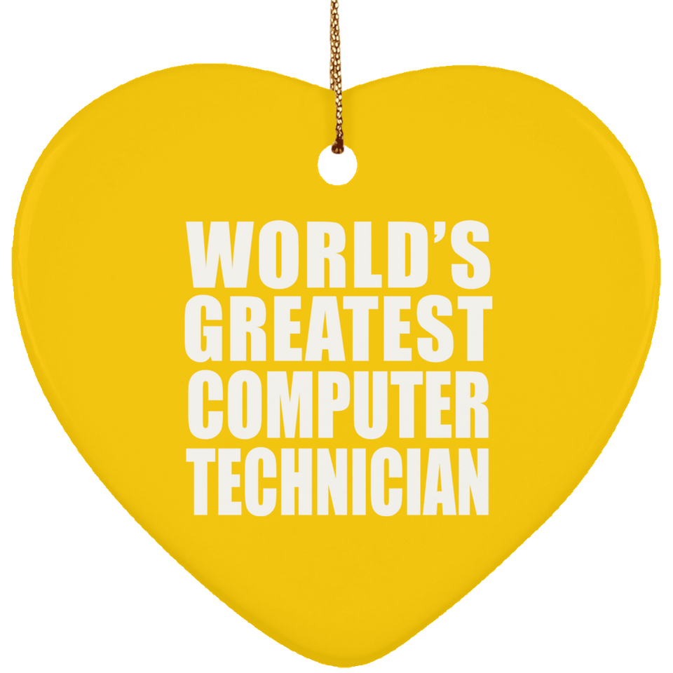 World's Greatest Computer Technician - Heart Ornament