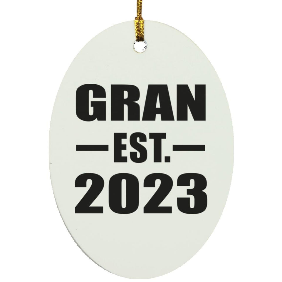 Gran Established EST. 2023 - Oval Ornament