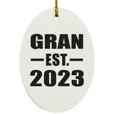 Gran Established EST. 2023 - Oval Ornament