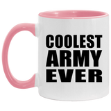 Coolest Army Ever - 11oz Accent Mug Pink