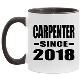 Carpenter Since 2018 - 11oz Accent Mug Black