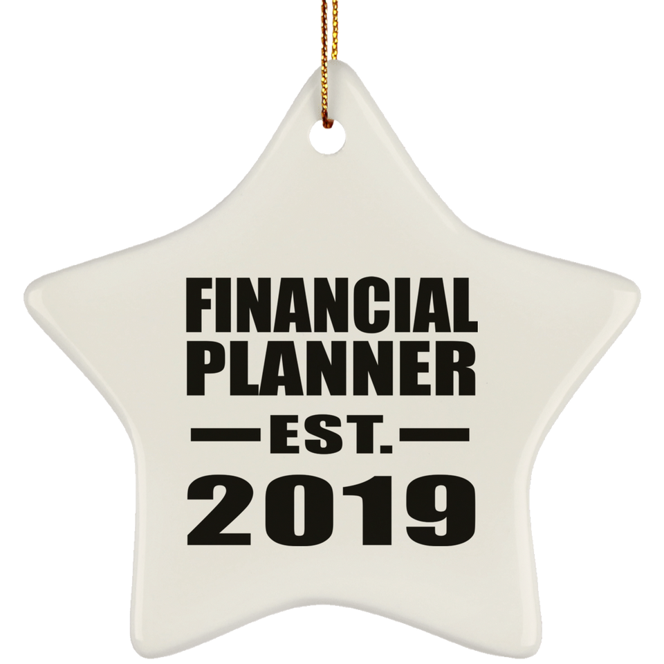 Financial Planner Established EST. 2019 - Star Ornament