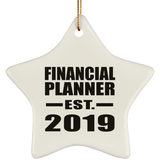 Financial Planner Established EST. 2019 - Star Ornament