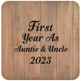 First Year As Auntie & Uncle 2023 - Drink Coaster C