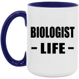 Biologist Life - 15oz Accent Mug Purple