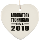 Laboratory Technician Established EST. 2018 - Heart Ornament