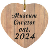 Museum Curator Established Est. 2024 - Heart Ornament C
