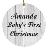 Amanda Baby's First Christmas - Circle Ornament F