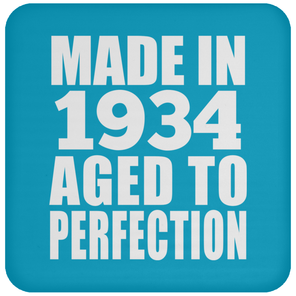 90th Birthday Made In 1934 Aged to Perfection - Drink Coaster