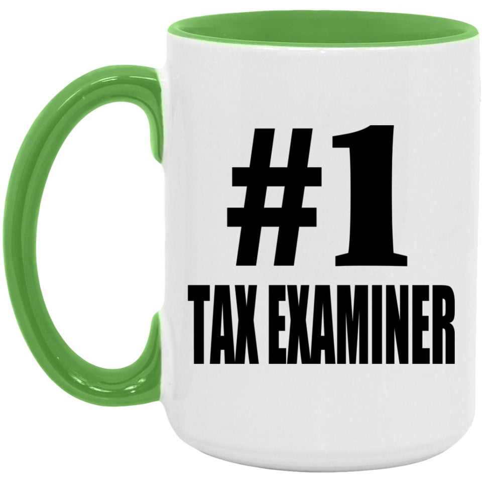 Number One #1 Tax Examiner - 15oz Accent Mug Green