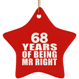 68th Anniversary 68 Years Of Being Mr Right - Star Ornament