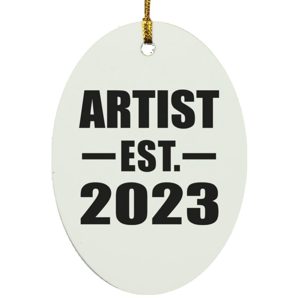 Artist Established EST. 2023 - Oval Ornament