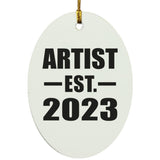 Artist Established EST. 2023 - Oval Ornament