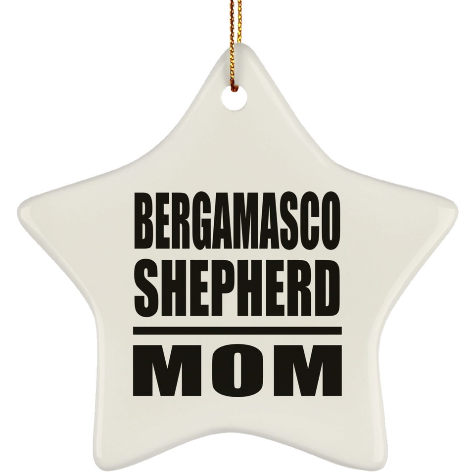 Bergamasco Shepherd Mom - Star Ornament